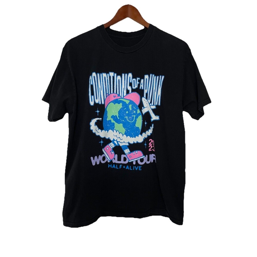 Conditions of a Punk Half Alive World Tour 2023 Tshirt large Black Missing Tag